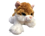 Jucarie pisica ochi mari alba cu portocaliu de plus 25 cm