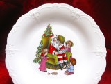 FARFURIE FRUCTIERA PORTELAN BAVARIA MODEL BARONESSE DECOR DE IARNA CU MOS CRACIUN 25.5 CM