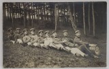 MILITARI GERMANI , POZA DE GRUP CU BUTOIUL DE BERE , SCOALA MILITARA LAGER HAMMELBURG , CARTE POSTALA , 1913