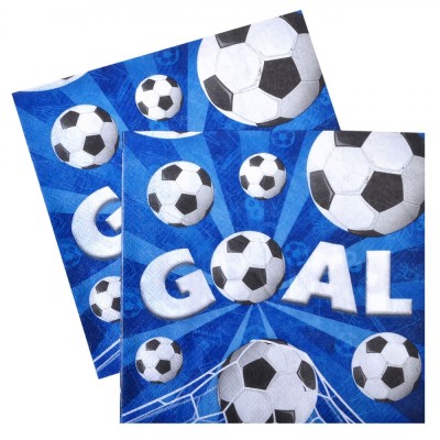 șervețele Masă, Model Fotbal, Demonstrație, 33x33cm, Set 20 Bucăți foto