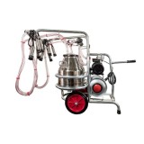 EMT. Aparat de muls vaci, doua bidoane inox 40 litri, 2 posturi