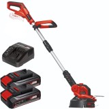 Einhell GE-CT 18/28 Li PXC + Twinpack CB + 4514095 - Trimmer gazon 280 mm cap cu fir + Set 2 acumulatori si incarcator Li-Ion 18 V 2.5 Ah