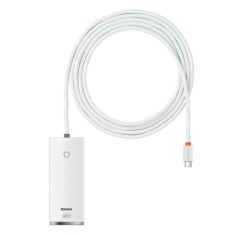 Baseus - Hub Adapter Lite Series (WKQX030502) - Type-C to 4x USB 3.0, Type-C, 2m - White