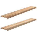Cumpara ieftin Pervaz 2 buc lemn masiv de stejar netratat 140x20x2 cm