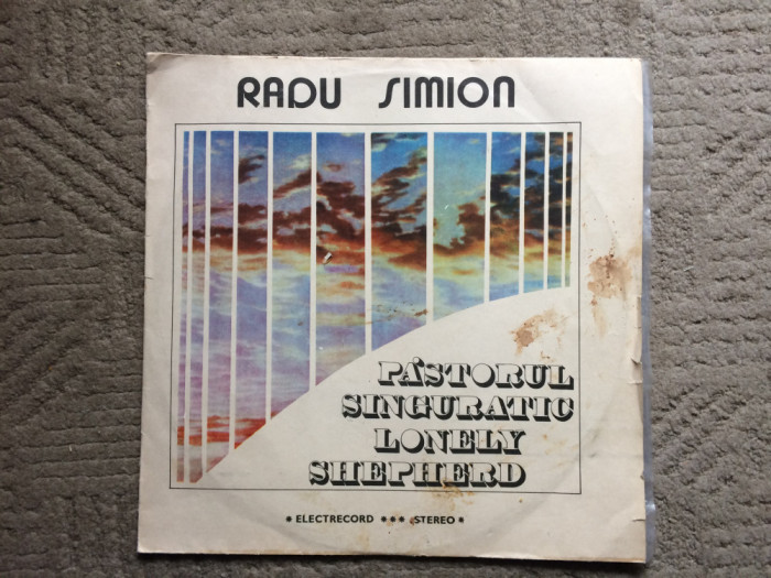 Radu Simion pastorul singuratic lonely shepherd disc vinyl lp muzica nai pop VG+