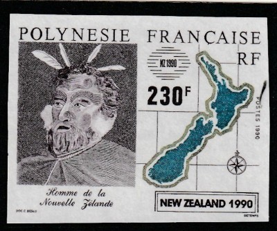 Polynesia 1990 - Harta , Noua Zeelanda , nedantelat .MNH , Mi.563 foto