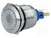 Intrerupator anti-vandalism, ON-ON, &Oslash;22mm, ONPOW - GQ22-11ZD/B/12V