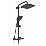 Cumpara ieftin Set de duș Vesuvio BL negru cu baterie termostatică