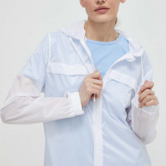 Roxy jachetă de alergare Pure Pursuit culoarea alb, de tranzitie, ERJJK03590