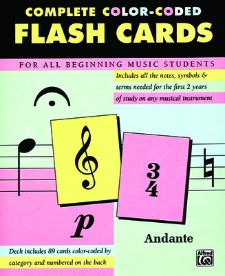 Complete Color-Coded Flash Cards: For All Beginning Music Students, Flash Cards