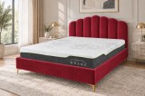 Pat Cloud 160x200 cm Tapitat Catifea Magenta Somiera Inclusa