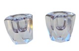 MICUTE DOUA SFESNICE VINTAGE PERECHE DIN CRISTAL MASIV