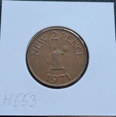 h553 Guernsey 2 new pence 1971 foto