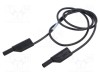 Cablu de măsurare Hirschmann T&amp;M 16A 1m cu izolație și soclu axial 4mm negru