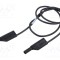 Cablu de măsurare Hirschmann T&amp;M 16A 1m cu izolație și soclu axial 4mm negru