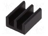 Radiator extrudat, aluminiu, 13mm x 10mm, neagra, FISCHER ELEKTRONIK - ICKSMDG13SA