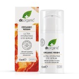 Dr.Organic Ser Ultra Hidratant pentru Ochi cu Ciuperci Reishi, 15ml, Efect Calmant si Ferm