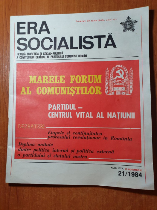 revista era socialista 10 noiembrie 1984