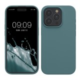 Husa Kwmobile pentru Apple iPhone 15 Pro, Verde inchis, Silicon, KWM000020CC023C, Carcasa