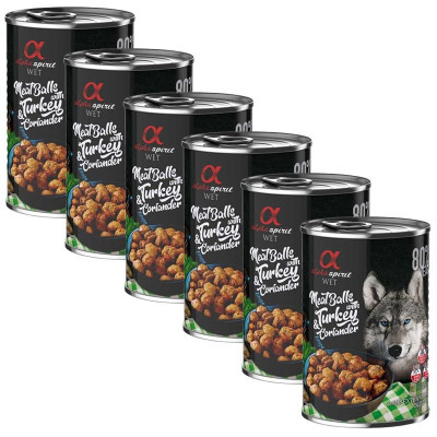 Alpha Spirit Meatballs - curcan și coriandru 6 x 400 g foto