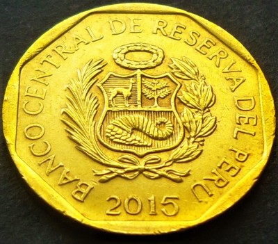 Moneda exotica 10 CENTIMOS - PERU, anul 2015 *Cod 880 A foto