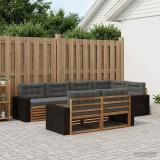 Cumpara ieftin Set de canapele de exterior 7 buc. 7-Locuri Natural si Antracit