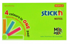 Magic Notes Autoadeziv 76 X 127 Mm, 100 File, Stick&amp;quot;n Magic Notes - 4 Culori Neon foto