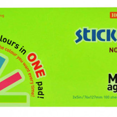 Magic Notes Autoadeziv 76 X 127 Mm, 100 File, Stick"n Magic Notes - 4 Culori Neon