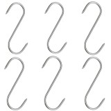 Set sase Carlige afumatoare carne , macelarie DEPOX&reg; , 16 cm , metal