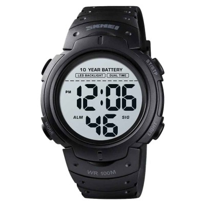 Ceas barbatesc Skmei Sport Casual 10 ATM 10 ani baterie Negru foto