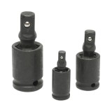 Set 3 adaptoare de impact cu articulatie cardanica patrat 1/2, 3/8, 1/4 inch Cr-Mo Breckner Germany