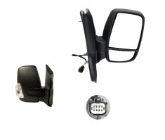 Oglinda usa exterioara Ford Transit/Tourneo, 01.20, partea Dreapta, reglare electrica; textil; incalzit; scurt; sticla convexa; geam cromat;