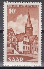 SAAR 1950 - Cea de-a 400-a aniversare a orașului Ottweiler, Cota 6 EURO, MNH