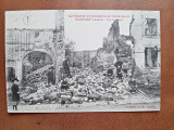 Carte postala, la Guerre en Lorraine en 1914-15-16, Magnieres bombarde, 1919