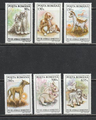 Romania 1994 - #1367 Pui de Animale Domestice 6v MNH foto