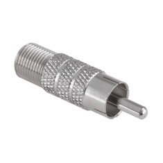 Adaptor F mama la RCA tata din metal Goobay