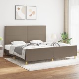 VidaXL Cadru de pat fără saltea, gri taupe, 200x200 cm, textil