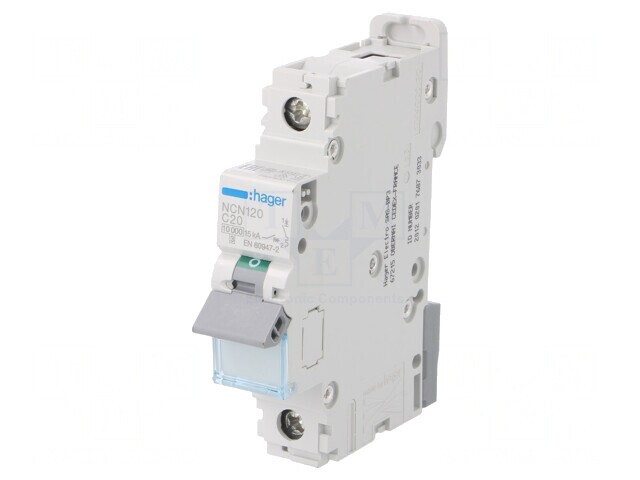 &Icirc;ntrerupător de Supracurent 20A 1P 10kA 230/400V