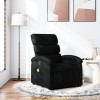 VidaXL Fotoliu de masaj rabatabil, negru, material textil