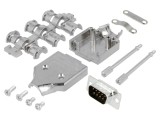 Conector D-Sub 9 pini tată pentru lipire pe cablu - Set complet