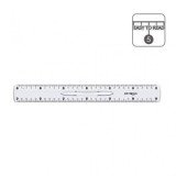 Rigla Keyroad KR971083, 30cm, plastic, transparent, cu maner