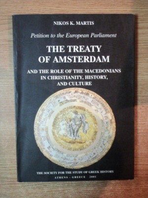 PETITION TO THE EUROPEAN PARLIAMENT by NIKOLAOS K. MARTIS , ATHENS 2001 foto
