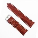 Curea de ceas din piele naturala Maro-deschis cu imprimeu crocodil 18mm, 20mm,