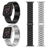 Curea metalica ceas Apple Watch seria 6 5 4 3 2 1 42/44 mm - negru / argintiu