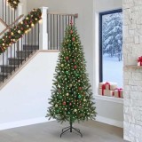 vidaXL Brad de Crăciun artificial cu 300 LED Verde 240 cm PE și PVC 3397388