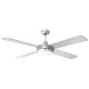 Ventilator Candelabru Argintiu V-TAC, 132cm, 2xE27, Telecomanda, 3 Viteze, Lame MDF Reversibile