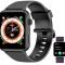 Ceas inteligent fitness unisex, de 1,85 inchi cu SpO2, ritm cardiac, monitorizare somn - RESIGILAT