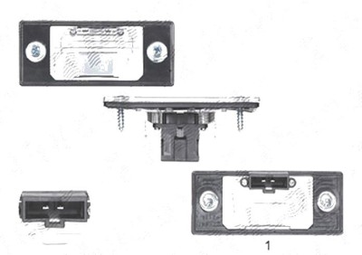 Lampa numar VW Bora (1j5/1jm), Golf 4 (1j) Combi, Golf 5 (1k) Combi, Jetta/Golf Kombi (1k5/1km) Golf SW, Passat (B5 3b Gp) Combi, Tiguan (5n), Tiguan foto