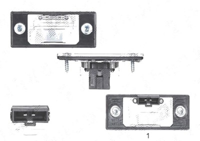 Lampa numar Volkswagen Golf 4 (1j) (Combi), 08.1997-09.2006; Golf 5 (1k), 10.2003-05.2009 Combi, spate, Stanga = Dreapta, C5W, DEPO foto