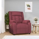 VidaXL Fotoliu de masaj, roșu vin, material textil